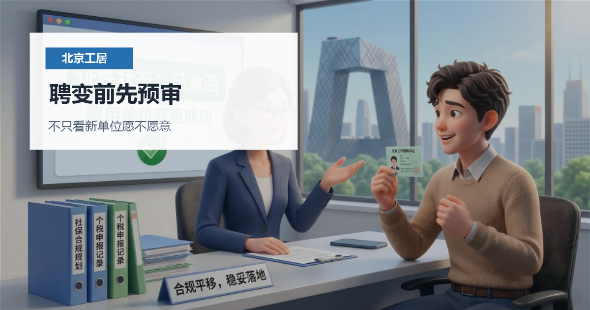 北京工作居住证续签前怎么自查？社保个税和单位信息先对齐