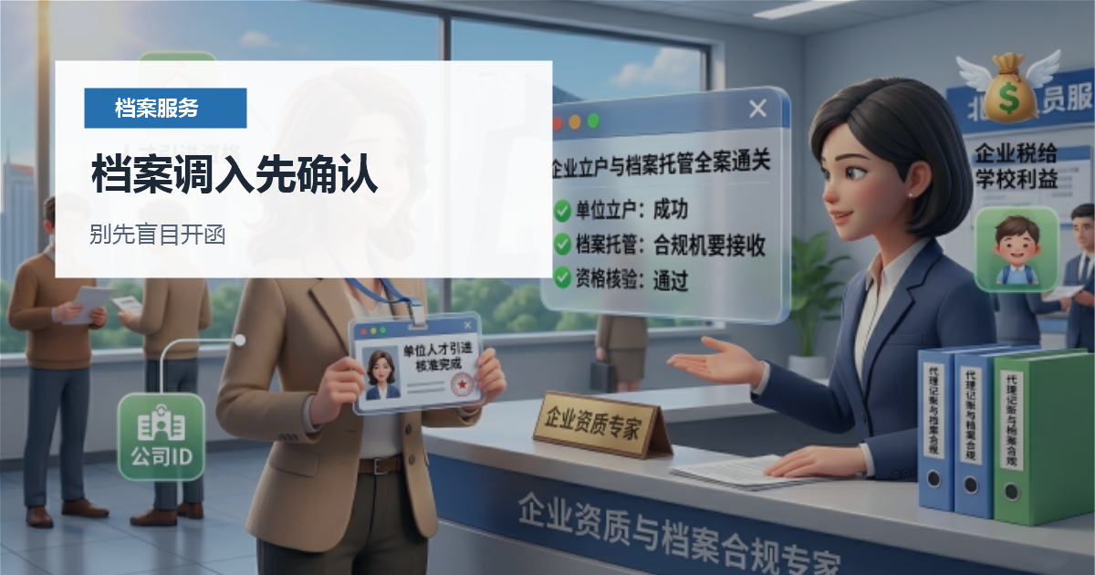 北京北京档案调入和存放档案调入先确认配图