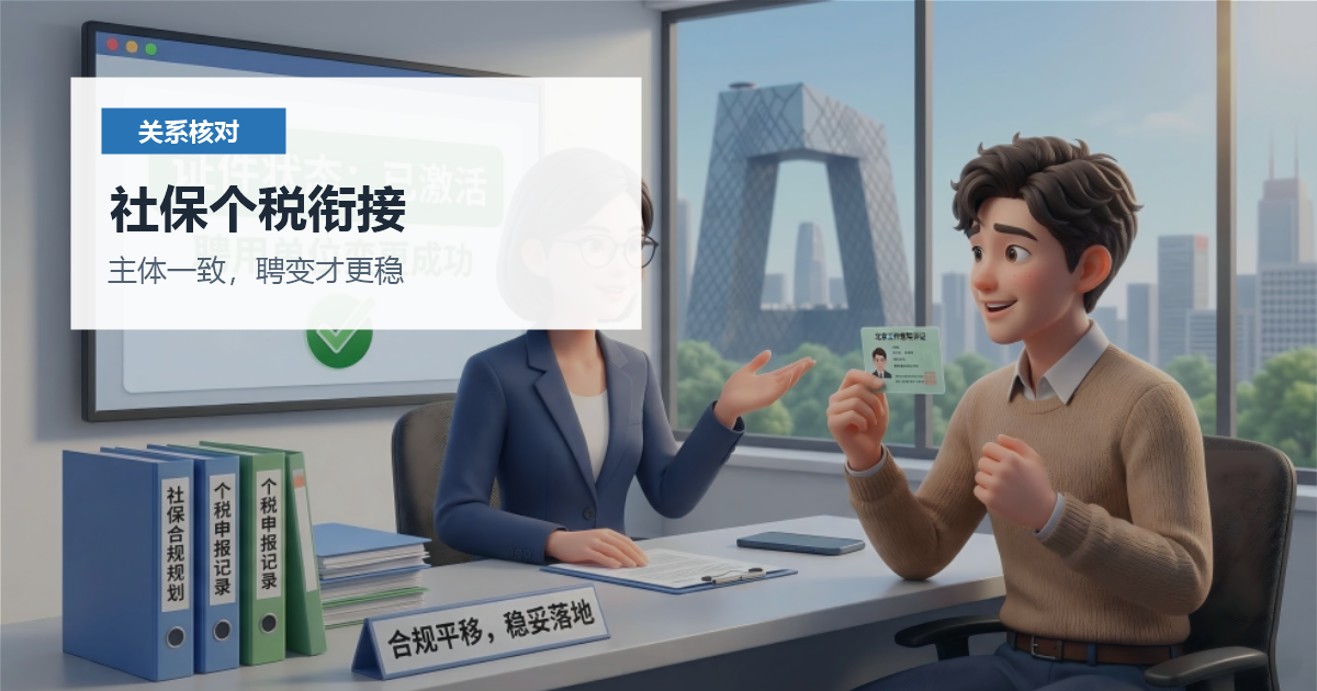 北京工作居住证离职后社保个税主体一致配图