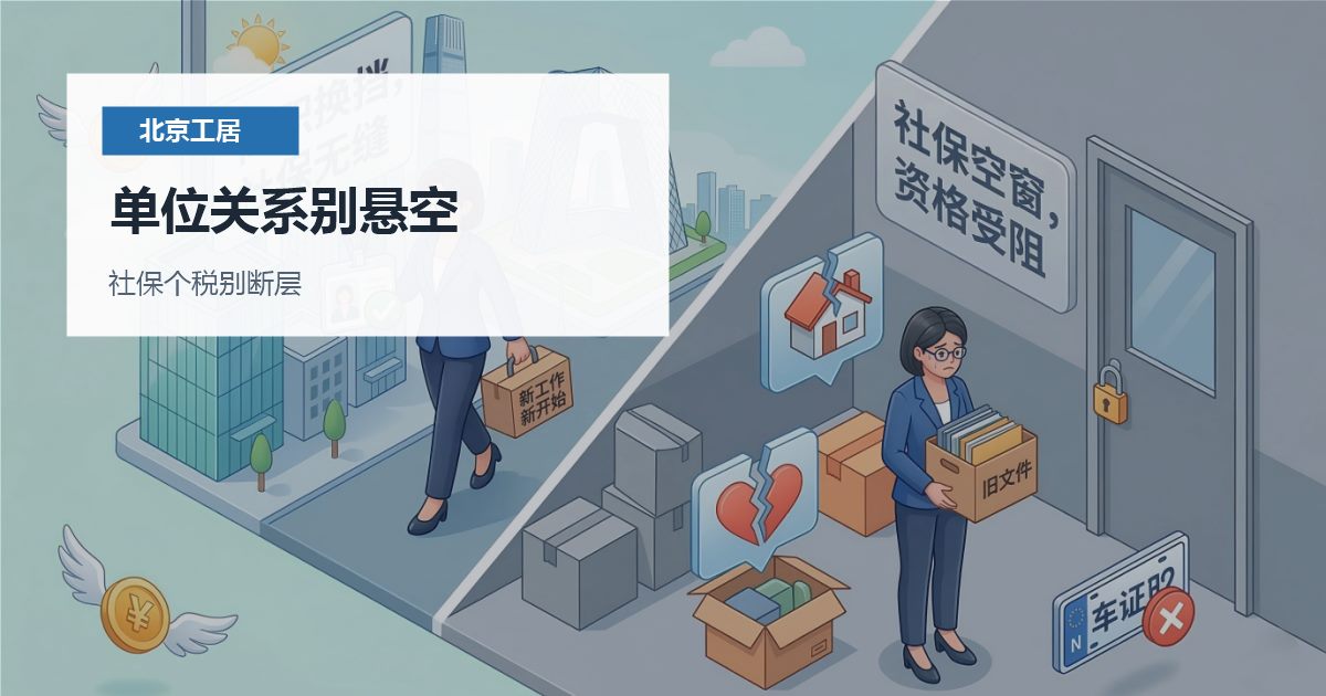 北京北京工作居住证离职后原单位关系衔接单位关系别悬空配图