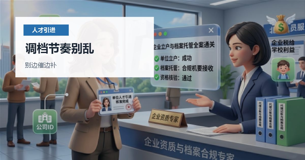 北京北京人才引进档案缺材料和调档补救调档节奏别乱配图