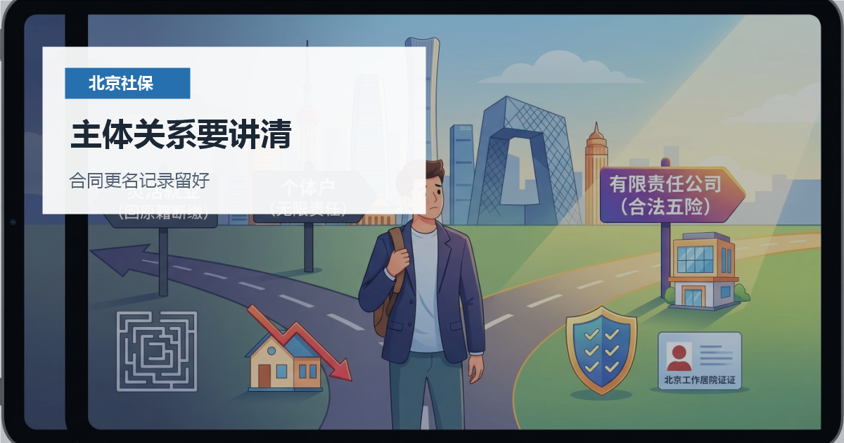 北京北京社保缴费单位名称变化和工居续签主体关系要讲清配图