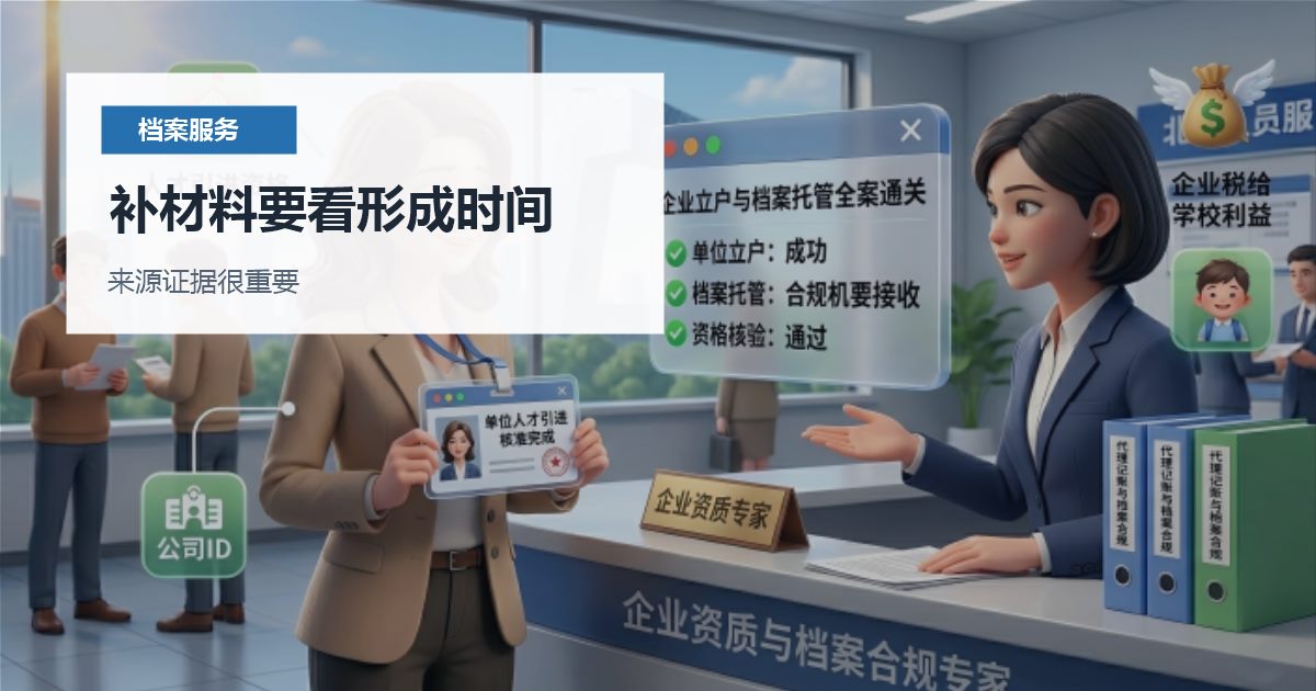 北京北京档案调入前材料缺失处理补材料要看形成时间配图