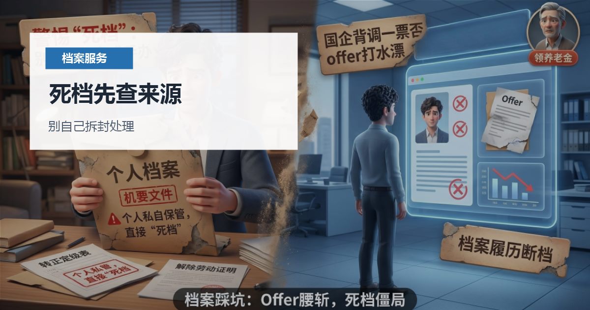 北京北京个人档案死档激活和存档处理死档先查来源配图