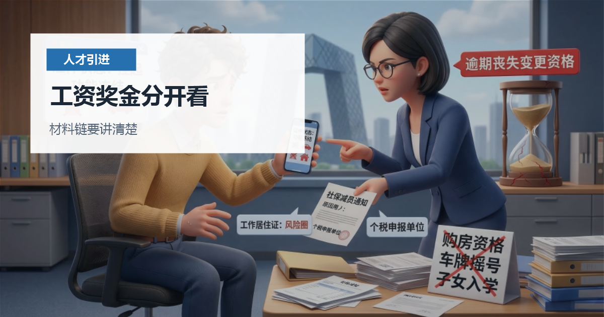 北京北京人才引进个税收入波动说明工资奖金分开看配图