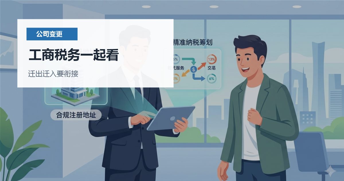 北京北京公司注册地址跨区变更流程和风险工商税务一起看配图