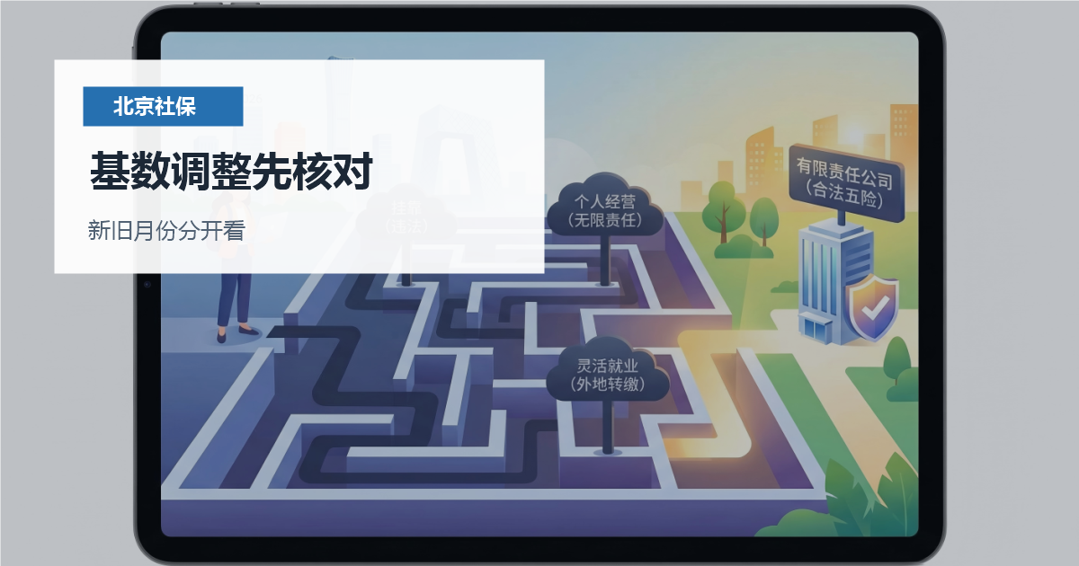 北京北京社保缴费基数调整和工作居住证续签基数调整先核对配图