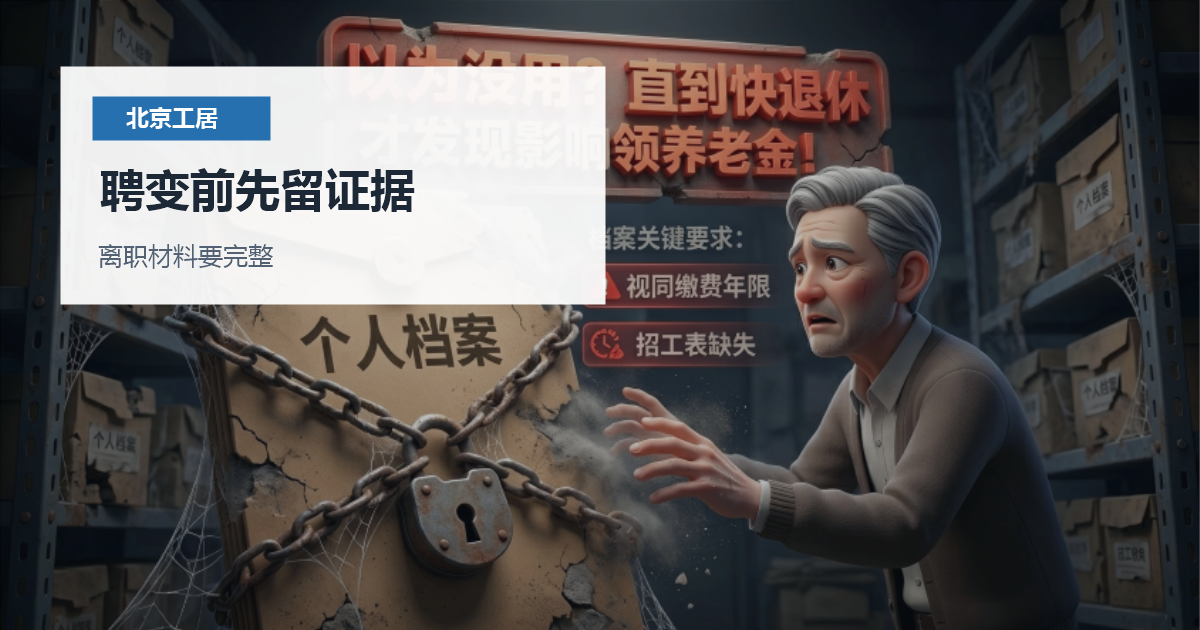 北京北京工作居住证聘用单位变更原单位配合聘变前先留证据配图