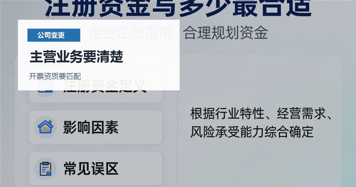 北京北京公司经营范围过宽的调整主营业务要清楚配图