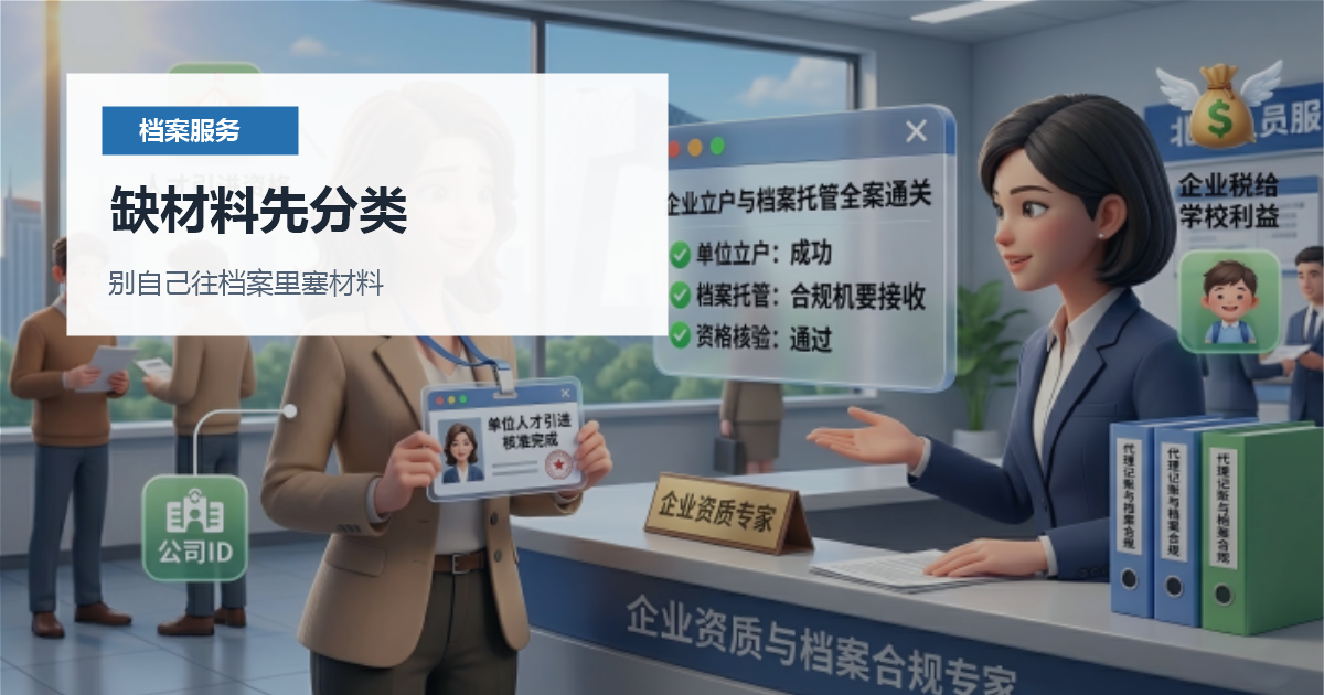 北京北京个人档案缺材料补正缺材料先分类配图