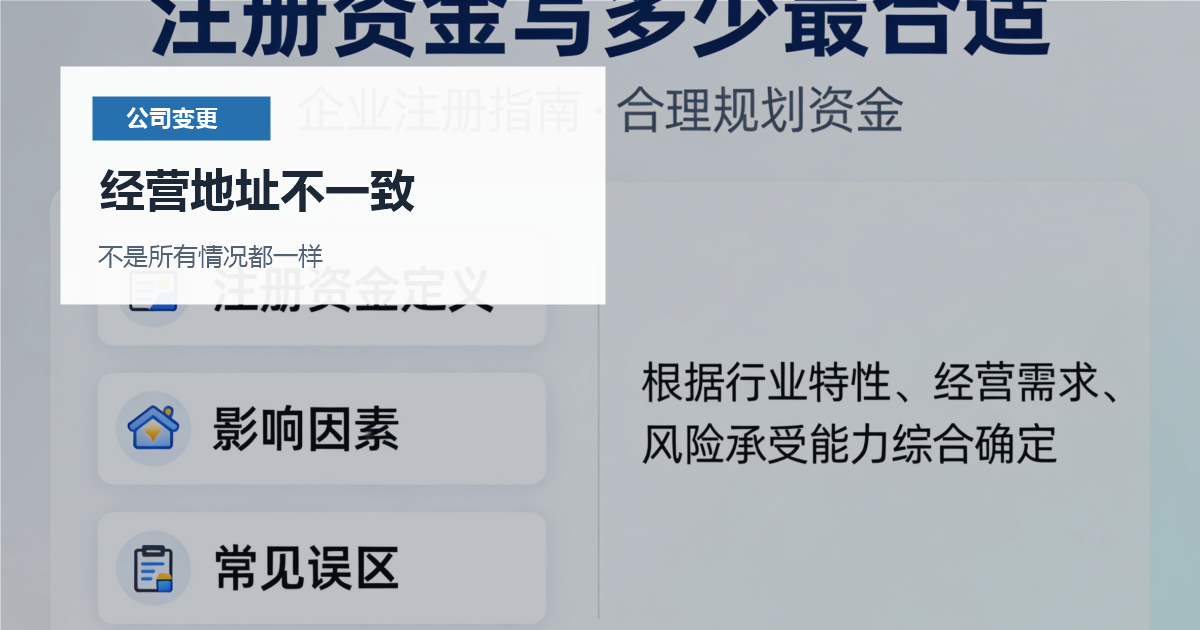 北京北京经营地址和注册地址不一致处理经营地址不一致配图