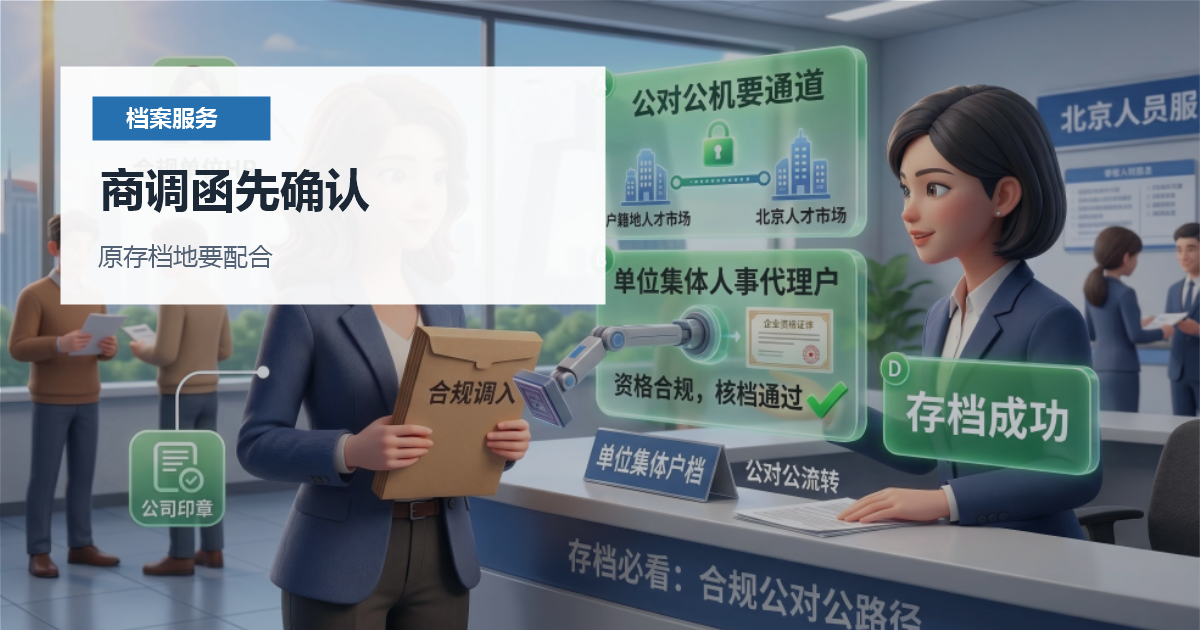北京北京外地档案调入和商调函节点商调函先确认配图