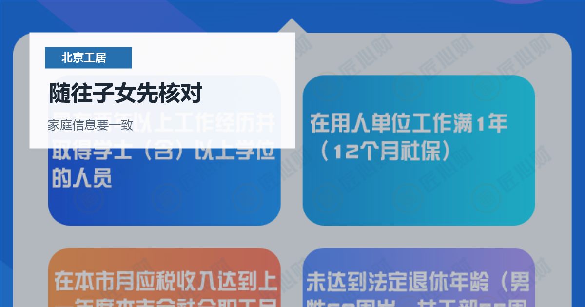 北京北京工作居住证随往子女信息和入学材料核对随往子女先核对配图