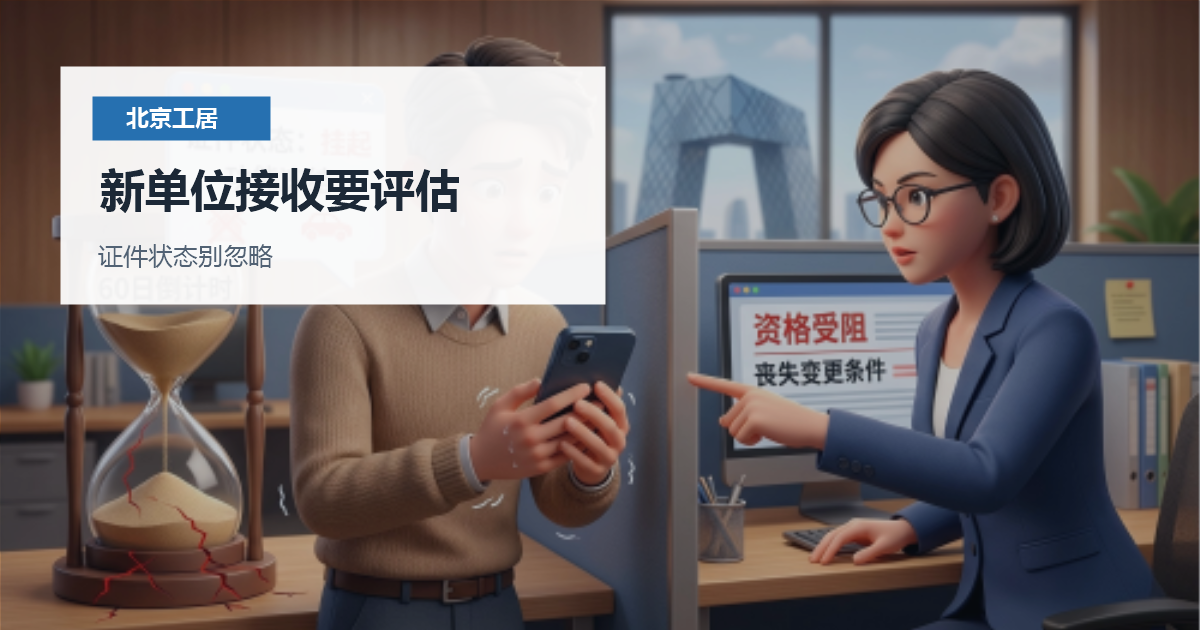 北京北京工作居住证聘用单位变更原单位配合新单位接收要评估配图