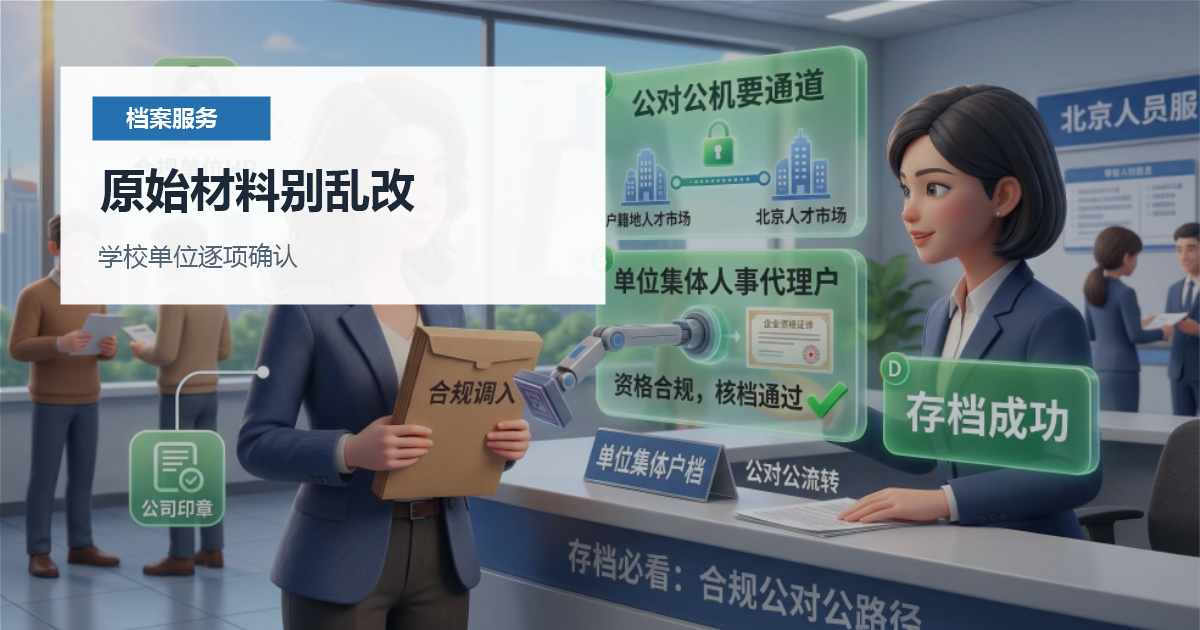 北京北京档案年龄信息不一致核对原始材料别乱改配图