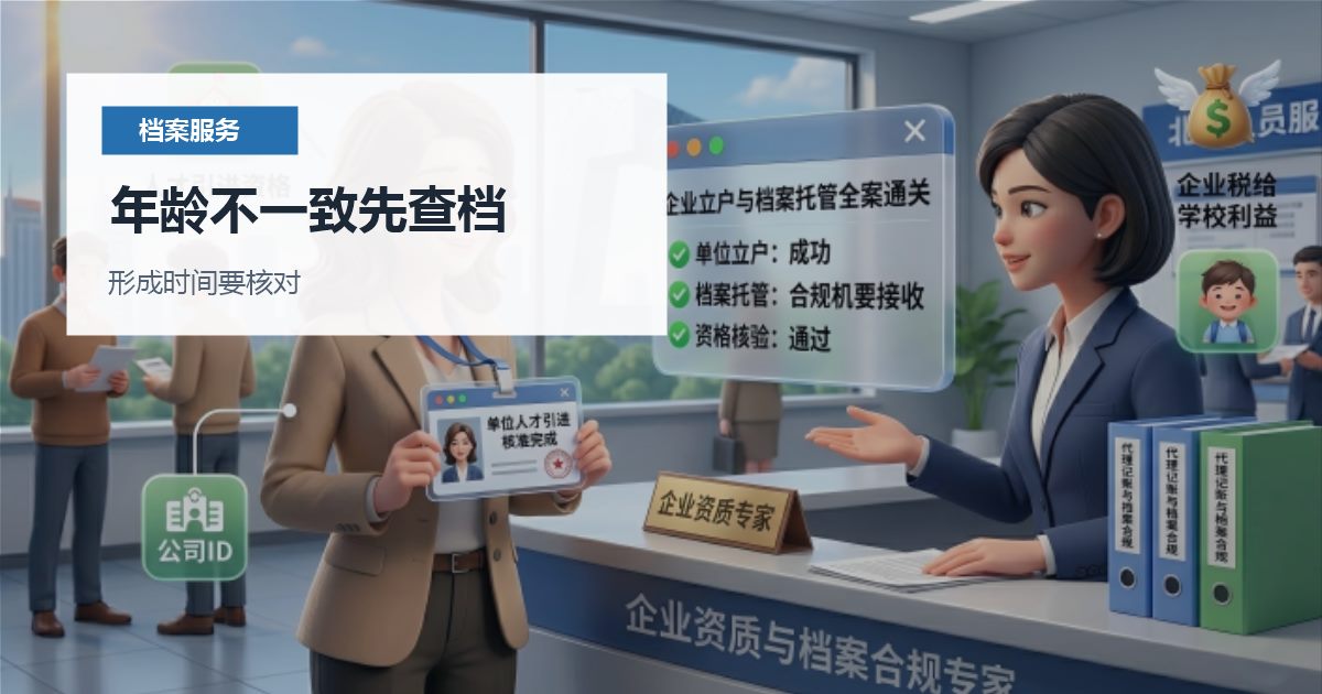 北京北京个人档案年龄与身份证不一致处理年龄不一致先查档配图