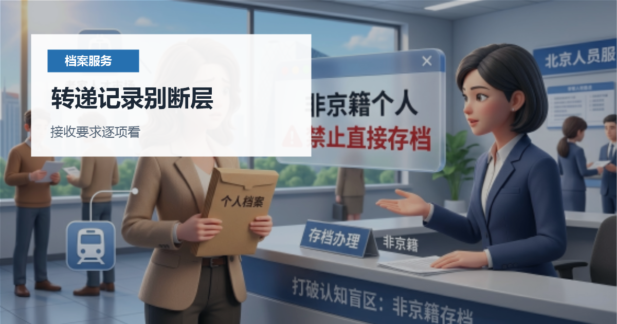 北京北京档案调档原单位不配合处理转递记录别断层配图