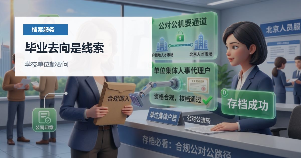 北京北京个人档案找不到后的排查毕业去向是线索配图
