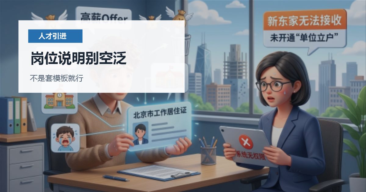 北京人才引进材料里岗位说明太空，为什么容易被反复追问？