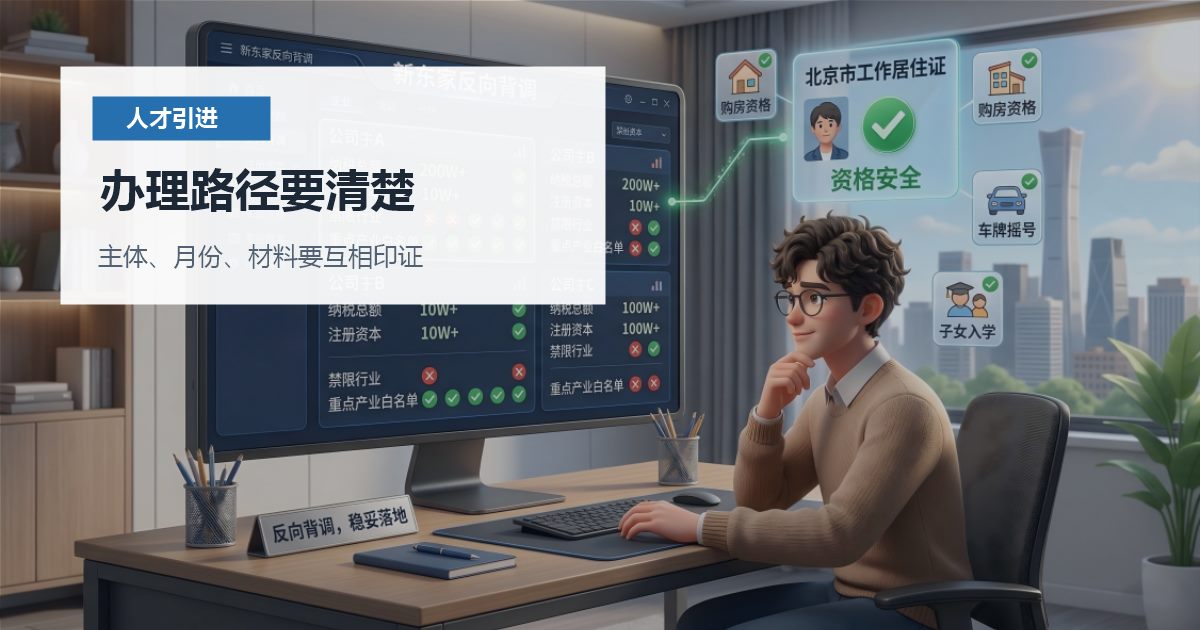 北京北京人才引进社保主体和劳动合同不一致办理路径要清楚配图