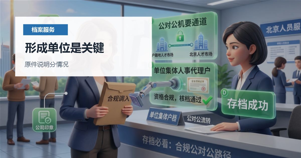 北京北京档案转入后缺材料补正形成单位是关键配图