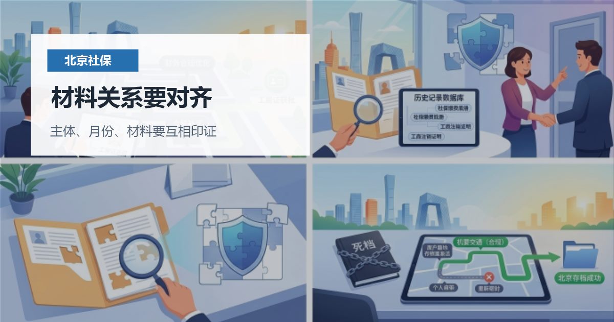 北京北京社保个税公积金和社保基数不一致材料关系要对齐配图