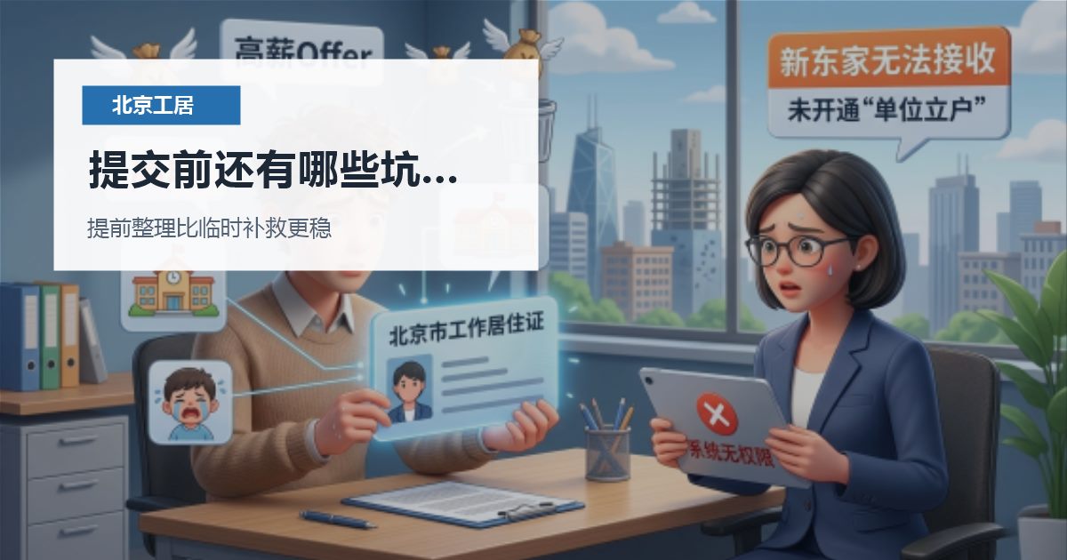 北京北京工作居住证个税主体和社保主体不一致提交前还有哪些坑要避开配图