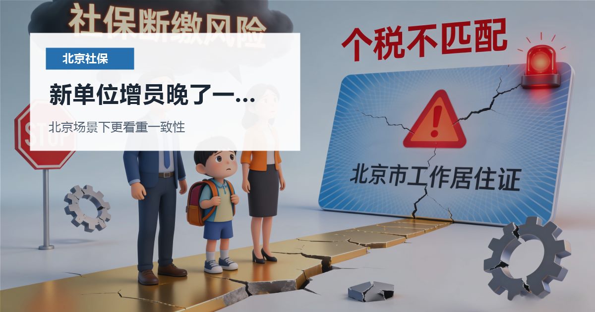 北京社保个税新单位增员晚了一个月，提交前还有哪些坑要避开？
