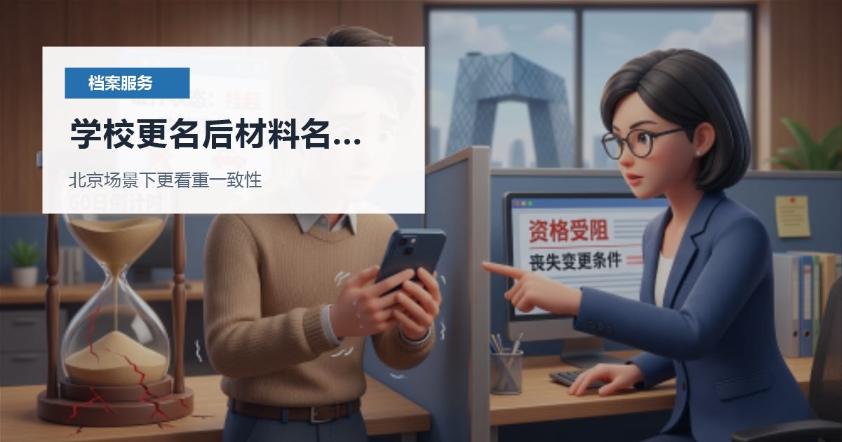 北京个人档案学校更名后材料名称对不上，哪些材料会被反复核对？