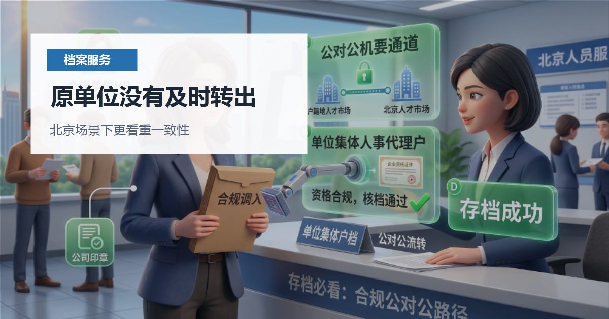 北京北京个人档案原单位没有及时转出原单位没有及时转出配图