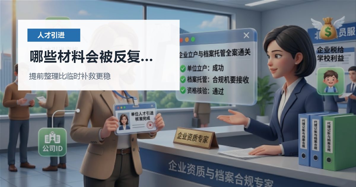 北京北京人才引进公司业务和申请岗位关联弱哪些材料会被反复核对配图