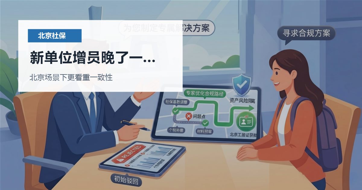 北京北京社保个税新单位增员晚了一个月新单位增员晚了一个月配图