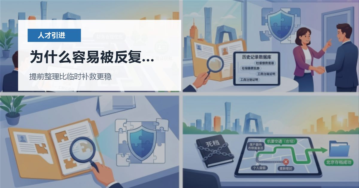 北京北京人才引进公司业务和申请岗位关联弱为什么容易被反复追问配图