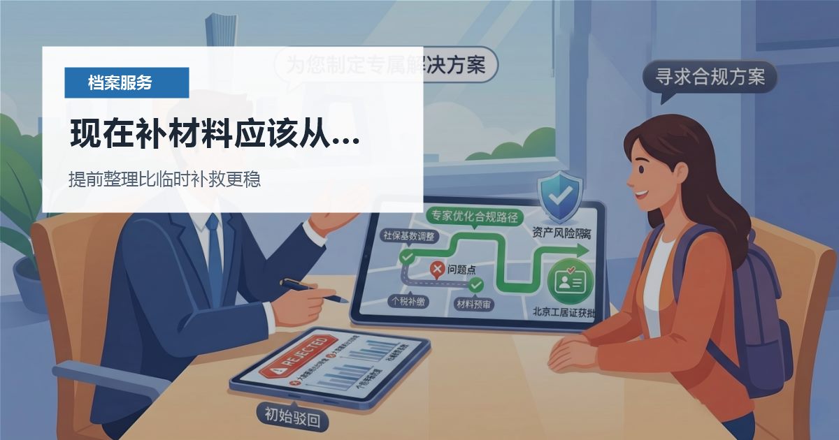 北京北京个人档案准备人才申报才发现档案异常现在补材料应该从哪里下手配图