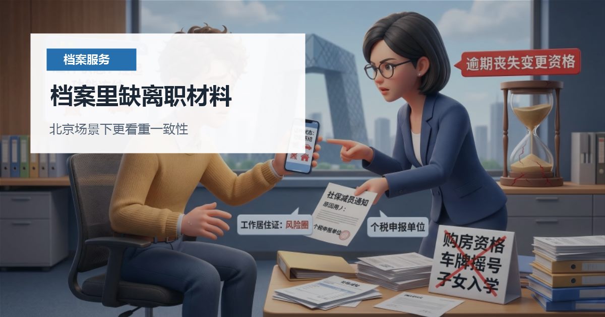 北京北京个人档案档案里缺离职材料档案里缺离职材料配图