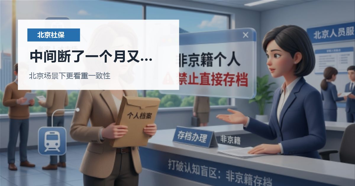 北京北京社保个税中间断了一个月又补缴中间断了一个月又补缴配图