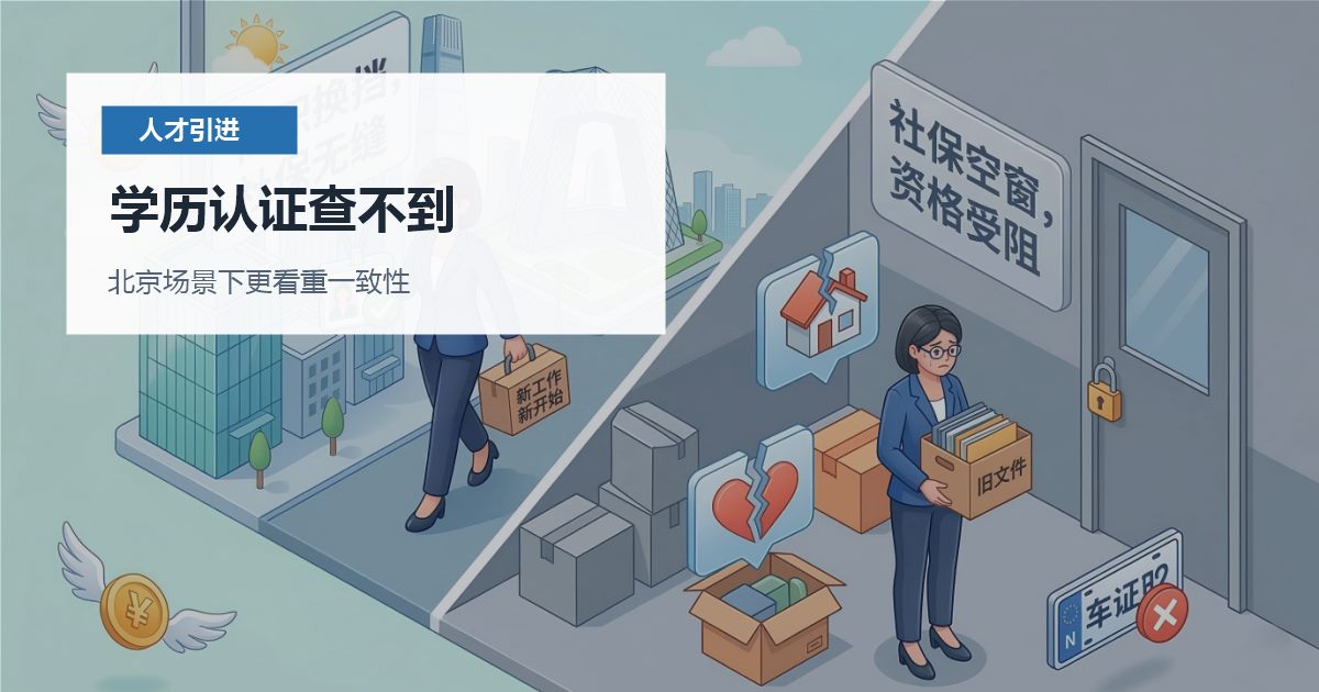 北京北京人才引进学历认证查不到学历认证查不到配图