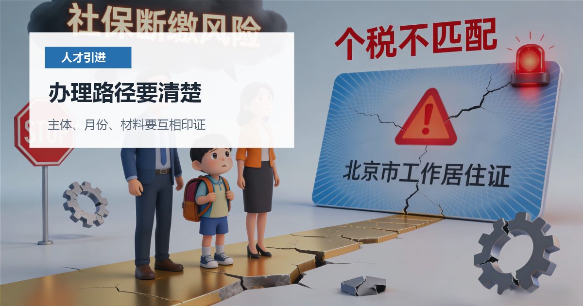北京北京人才引进社保主体和劳动合同不一致办理路径要清楚配图
