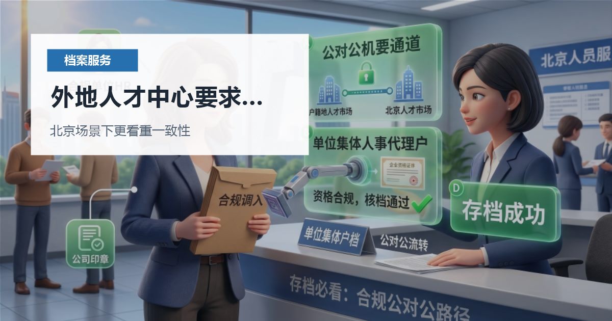 北京北京个人档案外地人才中心要求补手续外地人才中心要求补手续配图