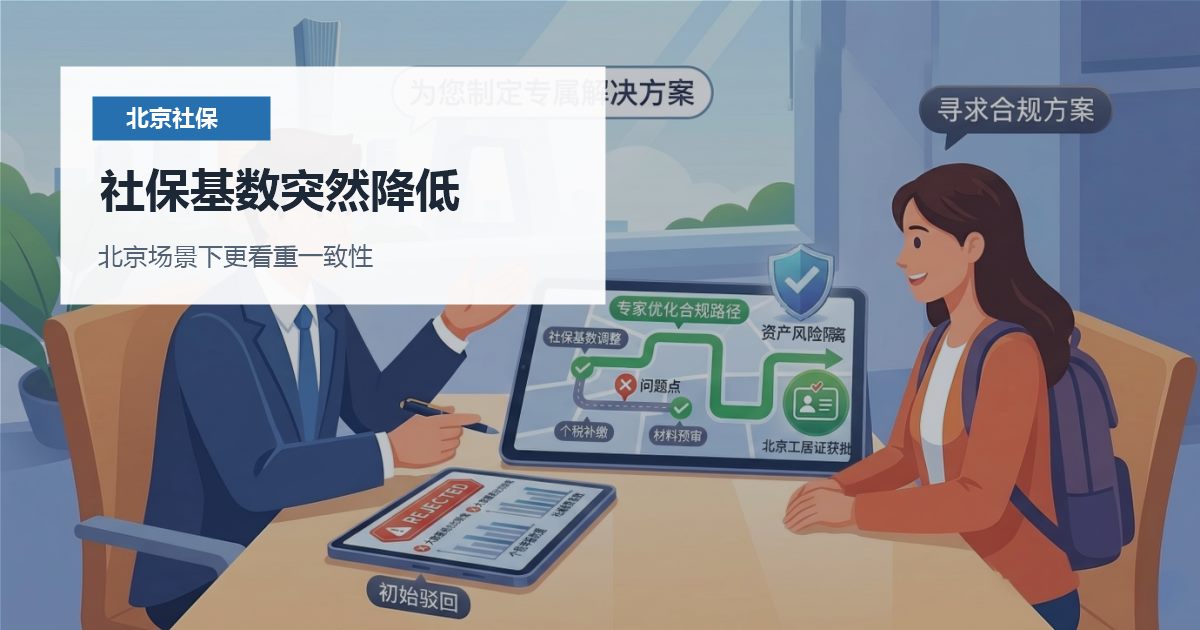 北京北京社保个税社保基数突然降低社保基数突然降低配图