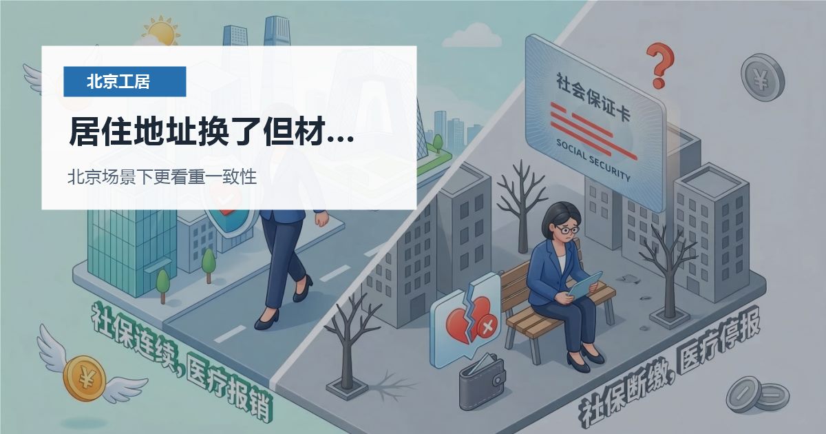 北京北京工作居住证居住地址换了但材料没同步居住地址换了但材料没同步配图