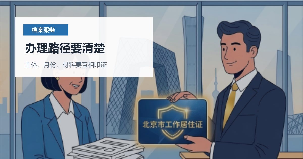 北京北京个人档案准备人才申报才发现档案异常办理路径要清楚配图