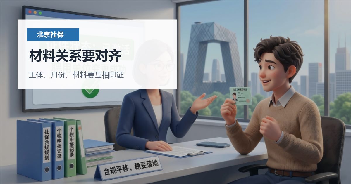 北京北京社保个税社保连续性要用于孩子入学材料关系要对齐配图