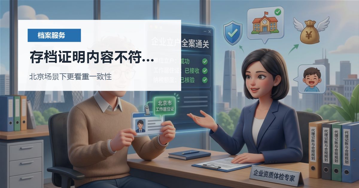 北京北京个人档案存档证明内容不符合接收要求存档证明内容不符合接收要求配图