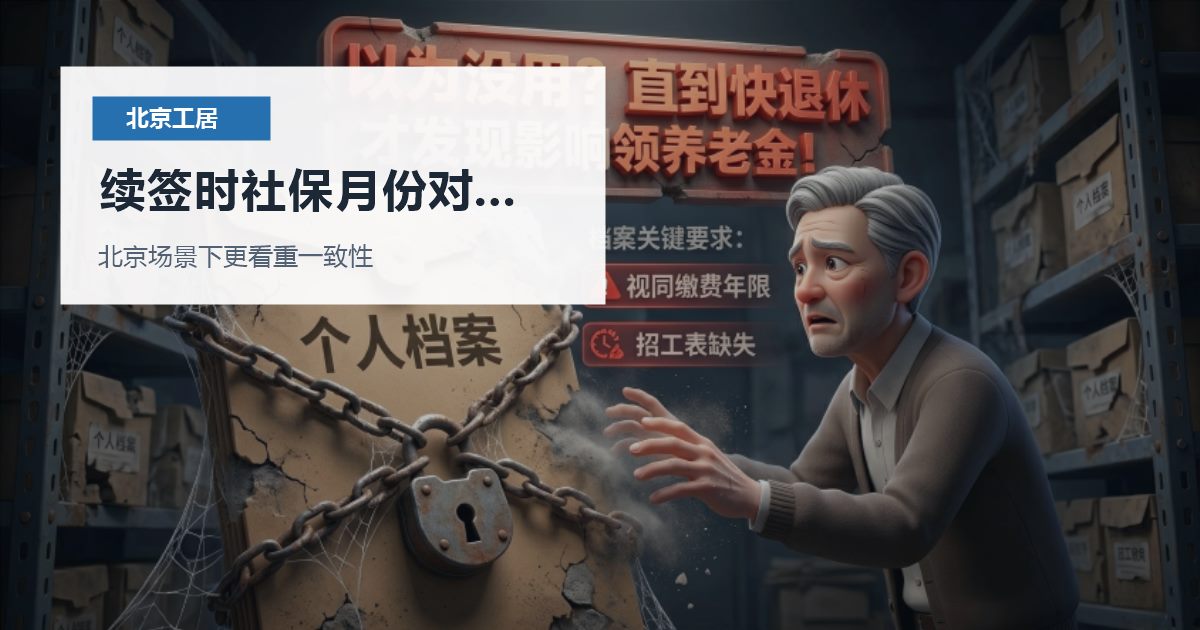 北京北京工作居住证续签时社保月份对不上续签时社保月份对不上配图