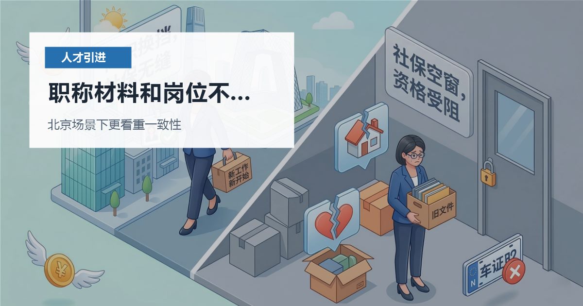 北京人才引进职称材料和岗位不匹配，怎样整理才像一条证据链？