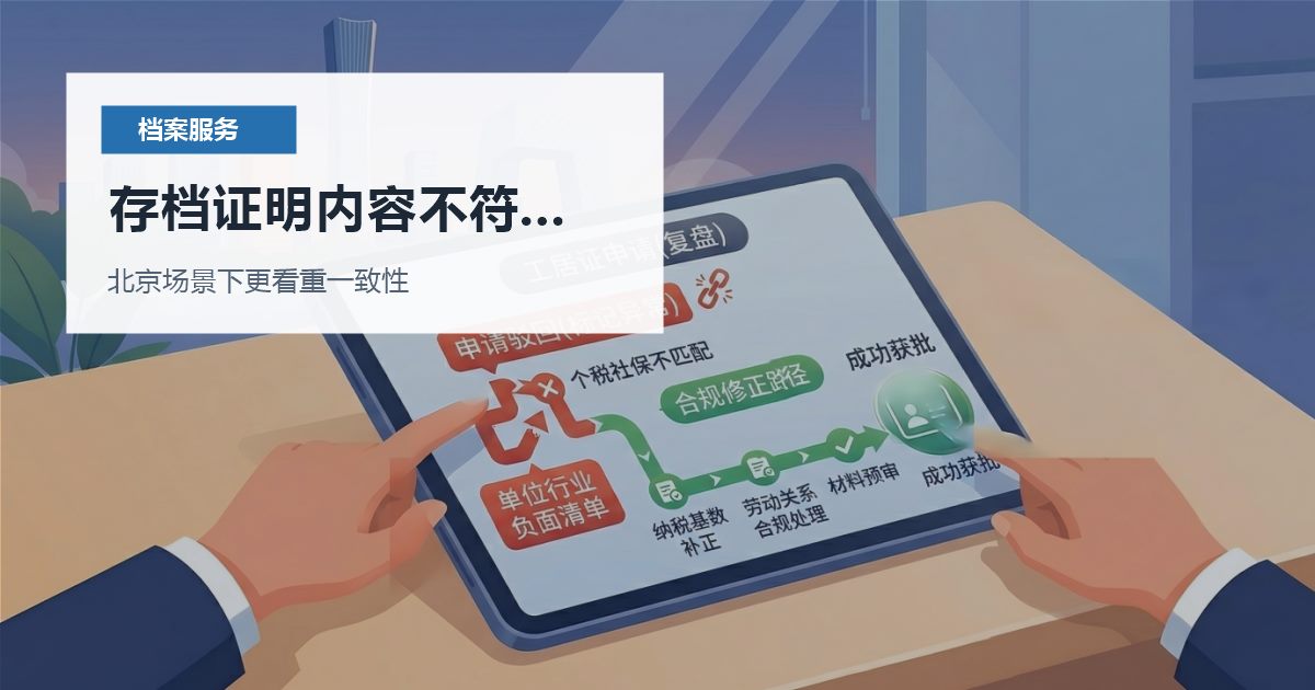 北京北京个人档案存档证明内容不符合接收要求存档证明内容不符合接收要求配图