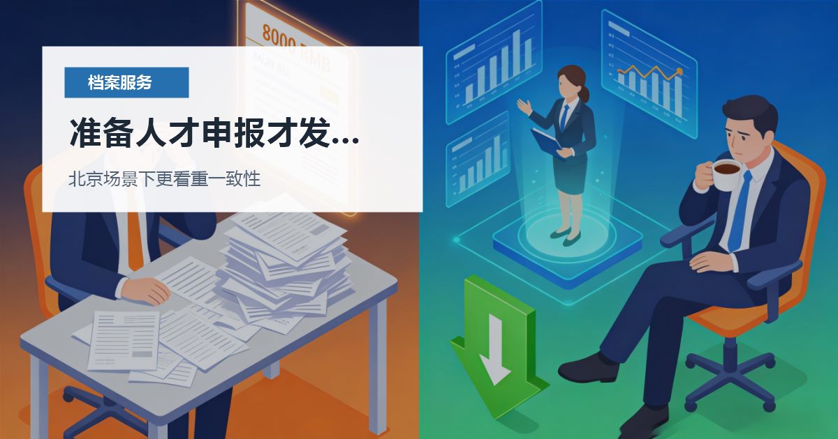 北京北京个人档案准备人才申报才发现档案异常准备人才申报才发现档案异常配图