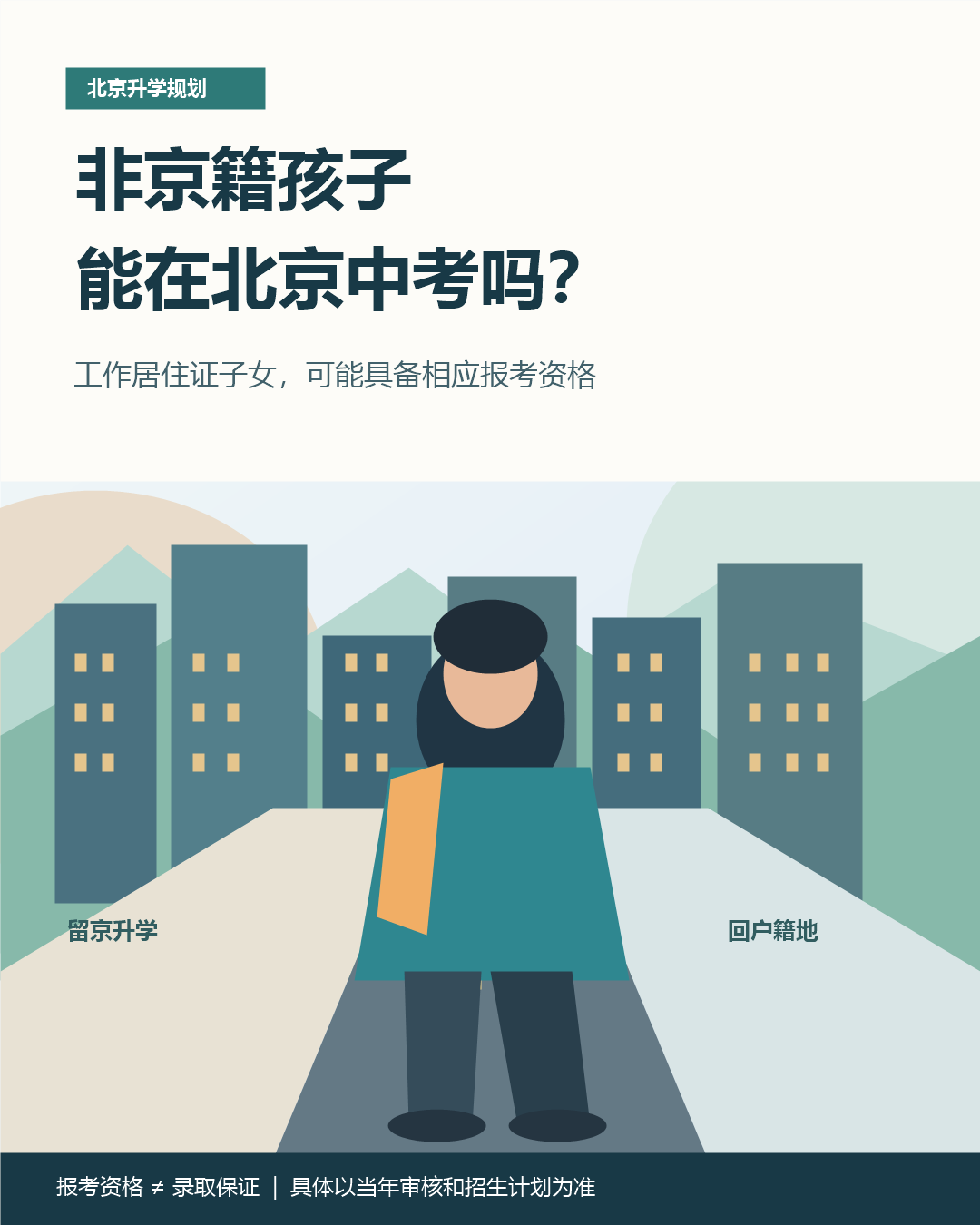 非京籍子女在北京中考的升学选择示意图